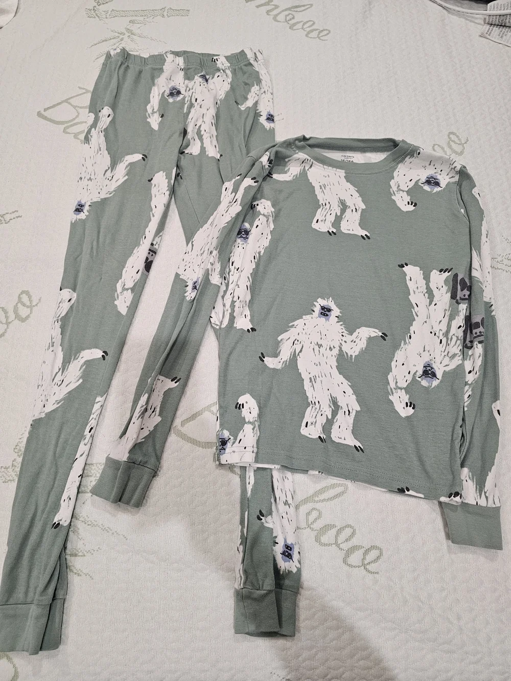 Carter's Kids Yeti Pajama Set - Navy & Sage